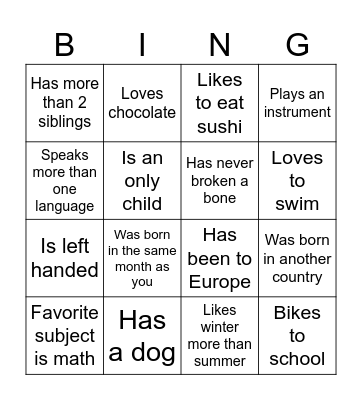 Capstone Connect Meeting 1 Bingo Card