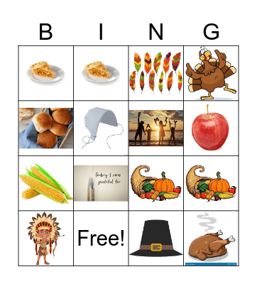 Thanksgiving Bingo Card