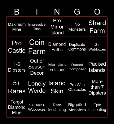 MSM Bingo!! v1.2 Bingo Card