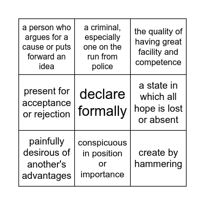 Bingo Card