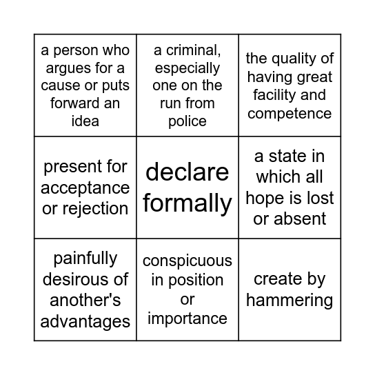 Bingo Card