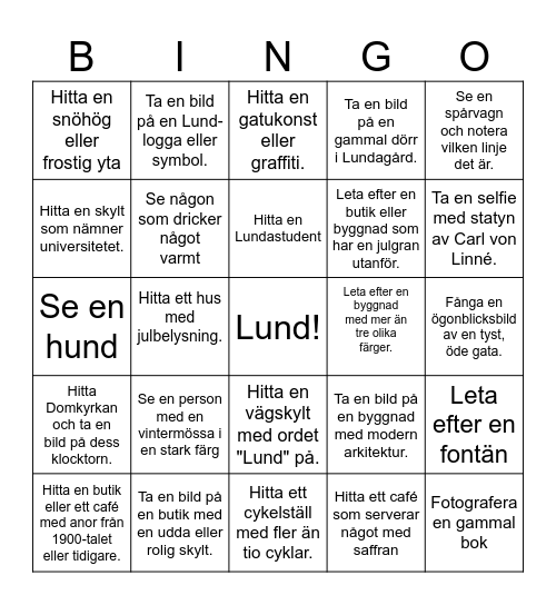 Lunda Bingo Card