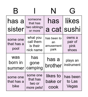 Get To Know the Birthday Crew Bingo Card