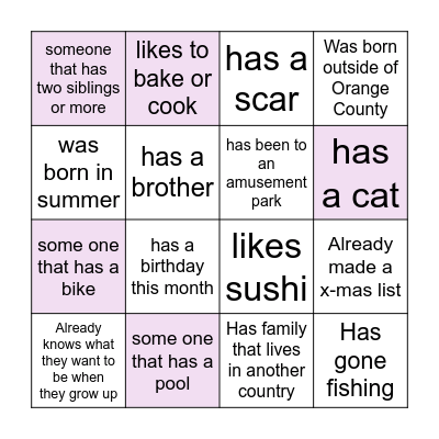 Get To Know the Birthday Crew Bingo Card