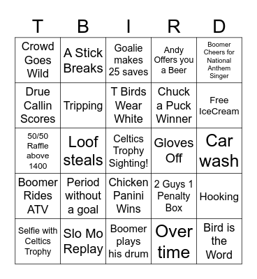 Black Friday Matinee Bingo Card