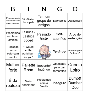 Personagem fav da Nana Bingo Card