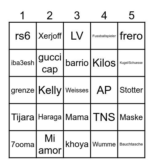 ICON BINGO Card