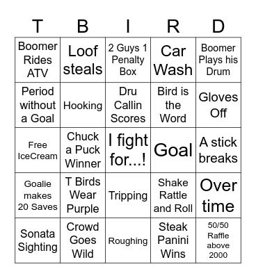 Bitsy's Army Bingo Card