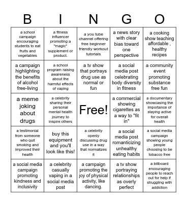 Media Bingo Card