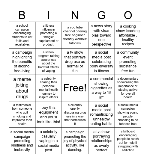 Media Bingo Card