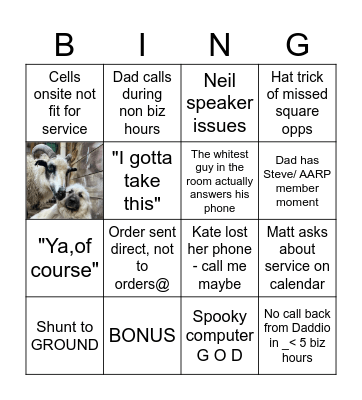 BING XIII Bingo Card