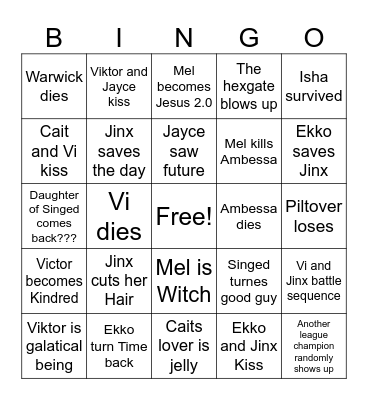 Arcane Bingo Card