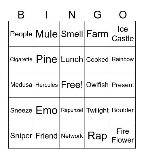 Infinite Craft Bingo Card