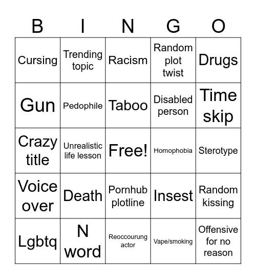 TT bingo Card