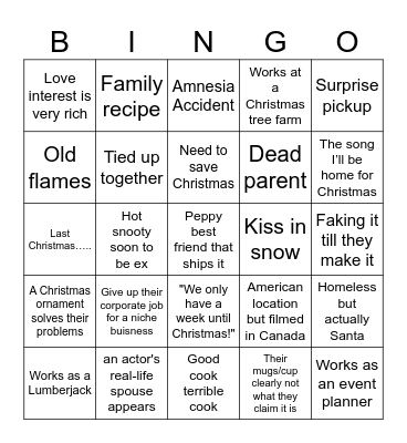 Hallmark Bingo Card