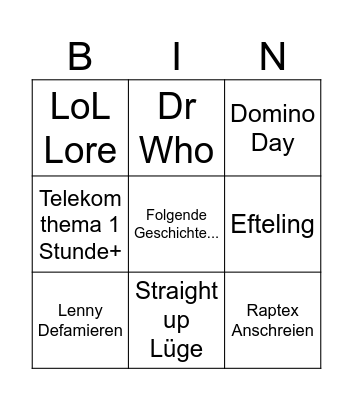 Florian Bingo Card