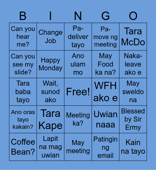 Connections Edition Bingo Card