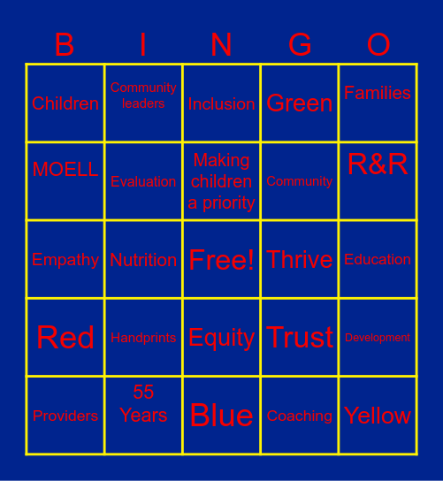 U4C Bingo Card