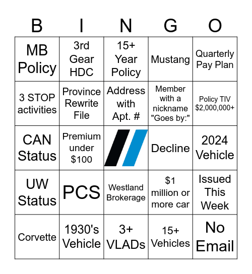 Hagerty BINGO Card