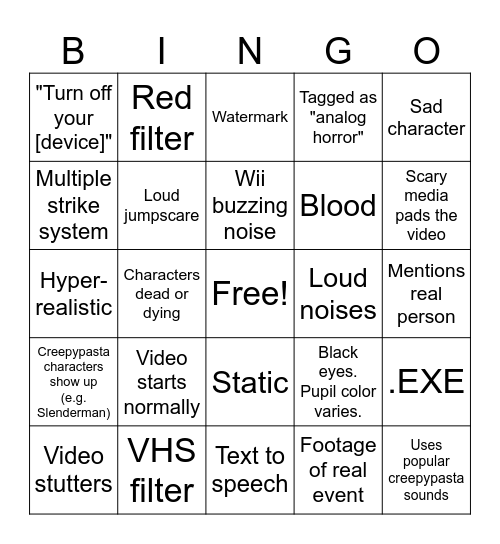 Anti-Piracy Screen bingo Card