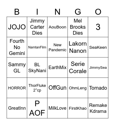 2024 Bingo Card