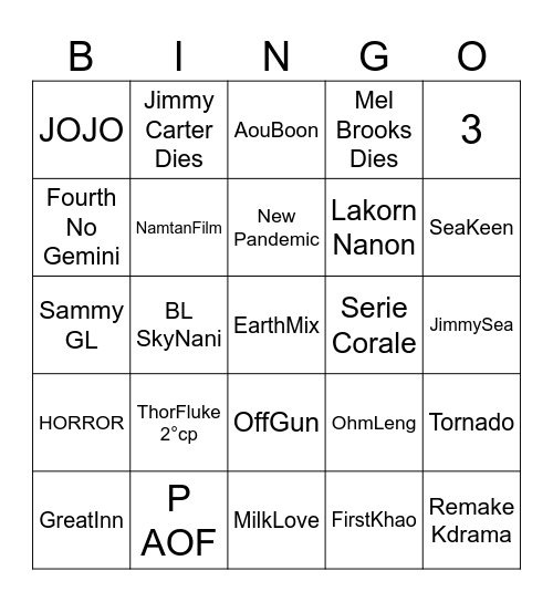 2024 Bingo Card