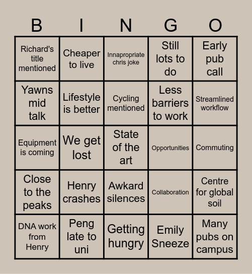 Bingo Card