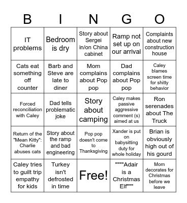 Thxgvg is GIVING this year Bingo Card
