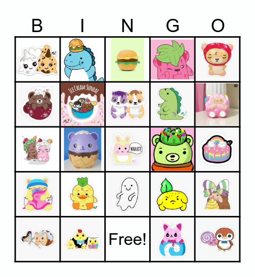 Squishy Bingo Card