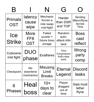FRU BINGO Card