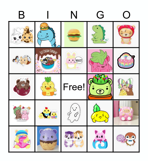 Squishy Bingo Card