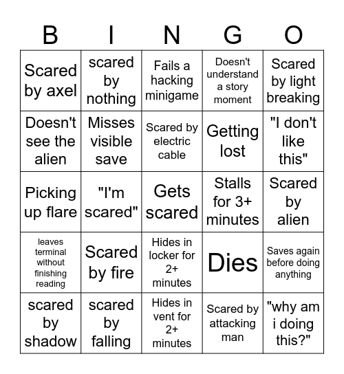 Girlfriend Bingo (very ethical) Bingo Card