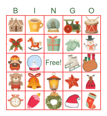 Christmas Bingo for Kids 2024 Bingo Card