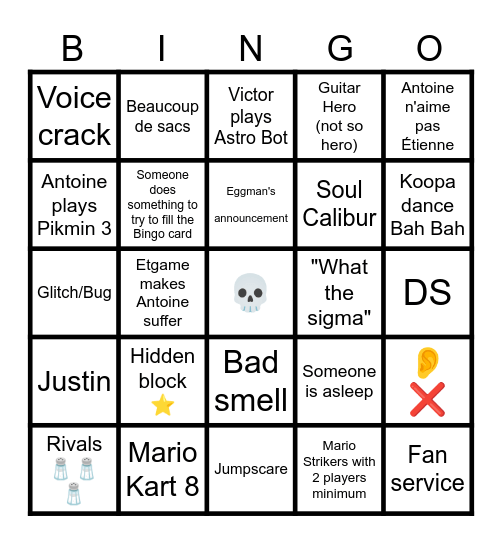 OGRE Bingo 28/11/24 Bingo Card