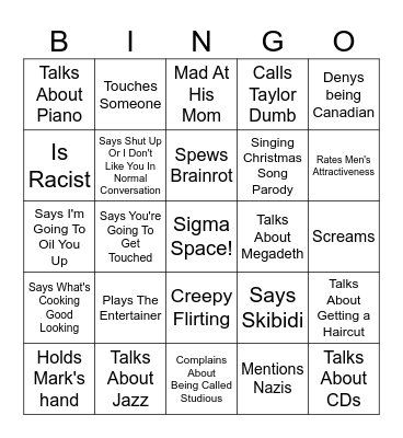 Wanderlei Bingo #1 Bingo Card