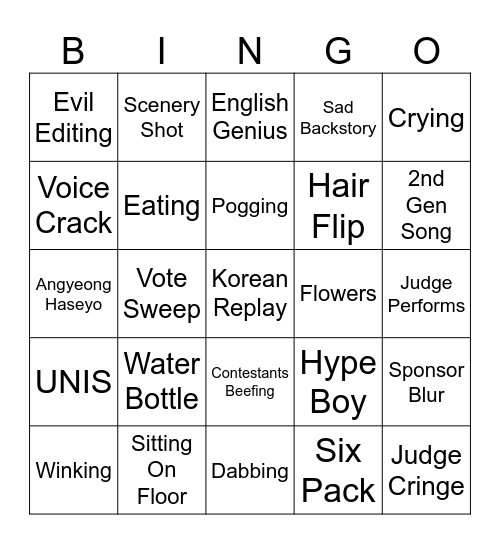 Universe League Bingo (Ep1) Bingo Card