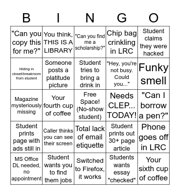 LRC Bingo Card
