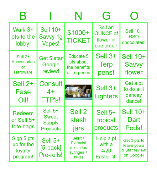 4/20 Easter!! Bingo Card