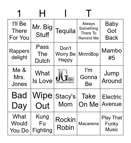One-Hit Wonders Bingo Card