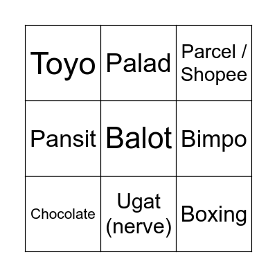 Picture Perfect Bingo Card