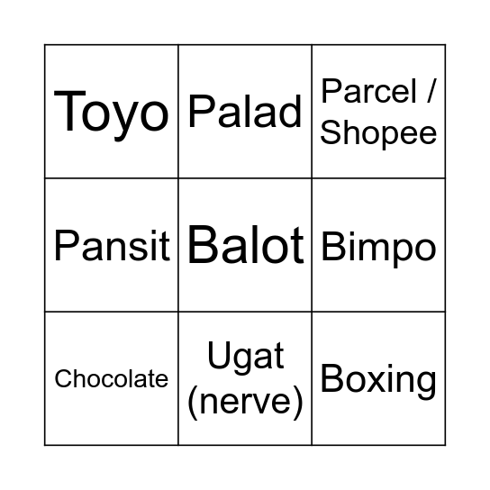 Picture Perfect Bingo Card