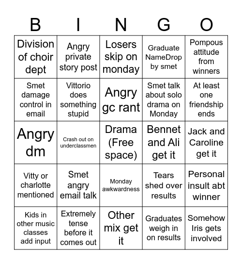 Christmas baby Bingo Card