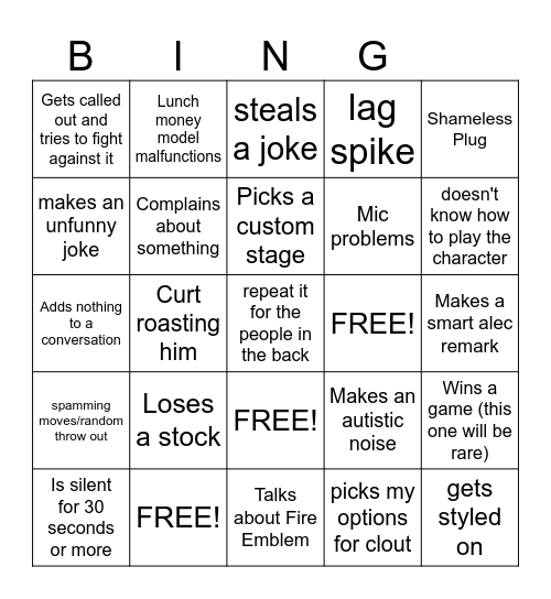 ReadyPlayer2001 Bingo Card