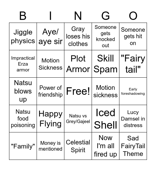 FairyTail BINGO Card