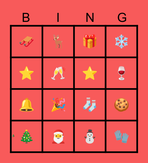 JULEBINGO Card