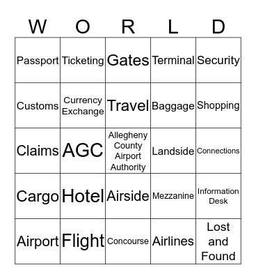 ACAA - AROUND THE... Bingo Card