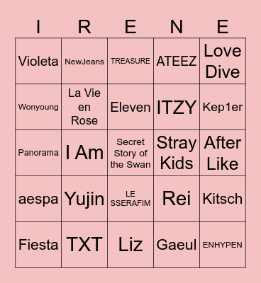 BINGO WITH GAEUL Bingo Card