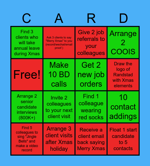 🎄Randstad Xmas Bingo🎄 Bingo Card