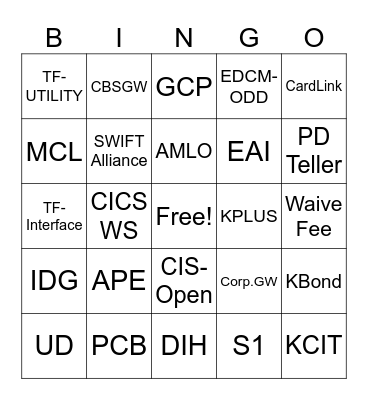 HRZ Thank You Party Bingo Card