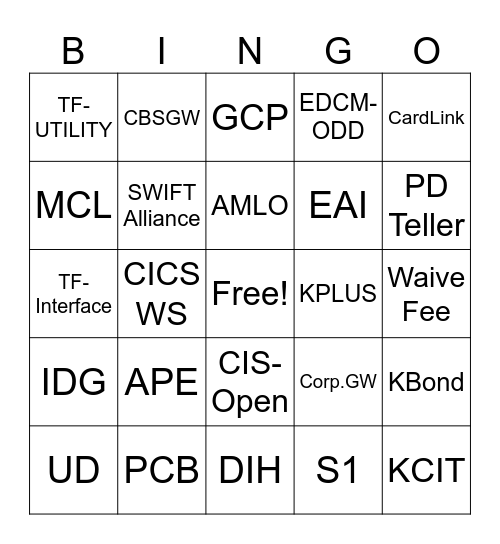 HRZ Thank You Party Bingo Card